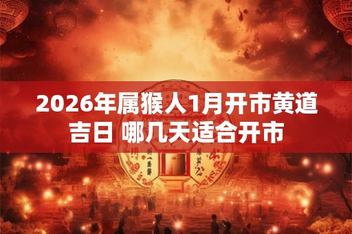2026年属猴人1月开市黄道吉日 哪几天适合开市