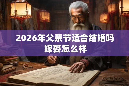 2026年父亲节适合结婚吗 嫁娶怎么样