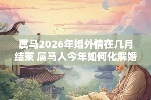 属马2026年婚外情在几月结束 属马人今年如何化解婚姻危机