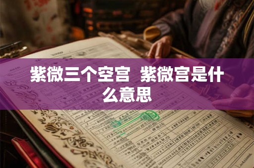 紫微三个空宫  紫微宫是什么意思