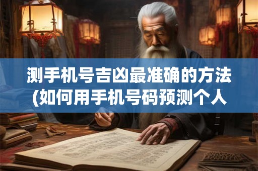 测手机号吉凶最准确的方法(如何用手机号码预测个人运势？)