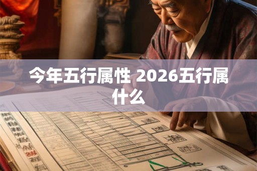 今年五行属性 2026五行属什么