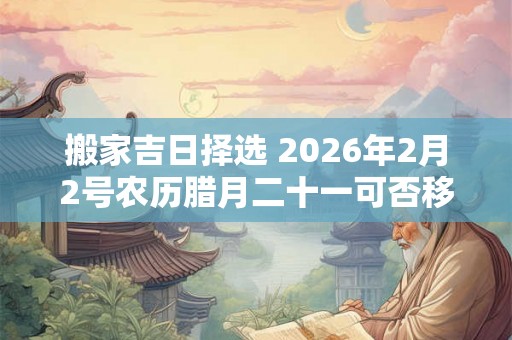 搬家吉日择选 2026年2月2号农历腊月二十一可否移居