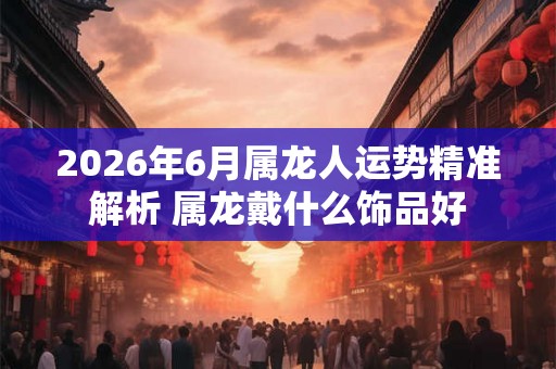 2026年6月属龙人运势精准解析 属龙戴什么饰品好