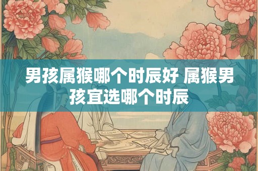 男孩属猴哪个时辰好 属猴男孩宜选哪个时辰