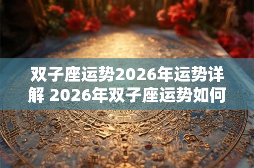 双子座运势2026年运势详解 2026年双子座运势如何