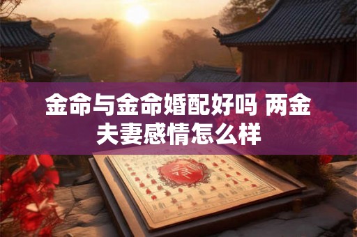 金命与金命婚配好吗 两金夫妻感情怎么样 金命与金命婚配好吗 两金夫妻感情怎么样
