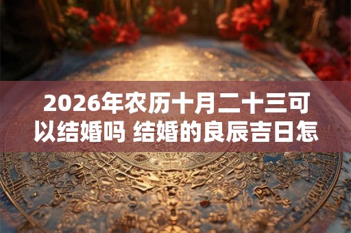 2026年农历十月二十三可以结婚吗 结婚的良辰吉日怎么选