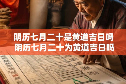 阴历七月二十是黄道吉日吗 阴历七月二十为黄道吉日吗