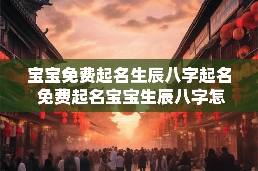 宝宝免费起名生辰八字起名 免费起名宝宝生辰八字怎么选
