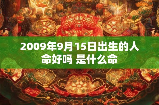 2009年9月15日出生的人命好吗 是什么命