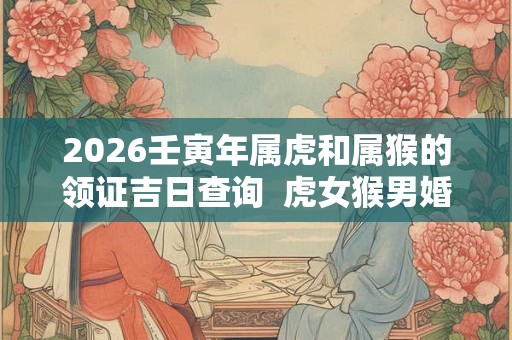 2026壬寅年属虎和属猴的领证吉日查询  虎女猴男婚配如何