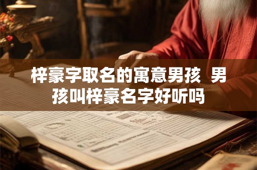 梓豪字取名的寓意男孩  男孩叫梓豪名字好听吗