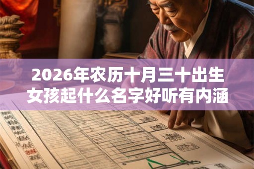 2026年农历十月三十出生女孩起什么名字好听有内涵