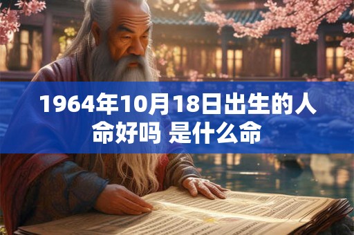 1964年10月18日出生的人命好吗 是什么命