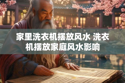 家里洗衣机摆放风水 洗衣机摆放家庭风水影响
