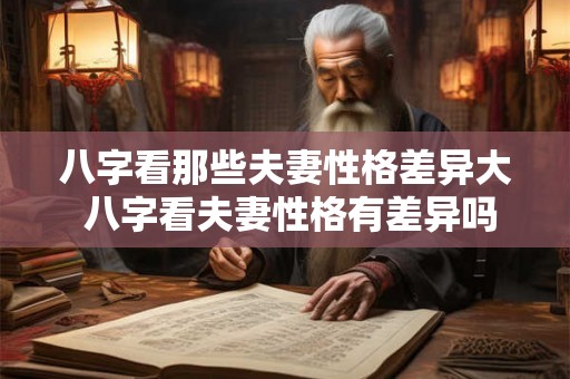 八字看那些夫妻性格差异大 八字看夫妻性格有差异吗