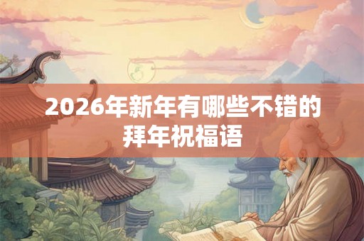 2026年新年有哪些不错的拜年祝福语