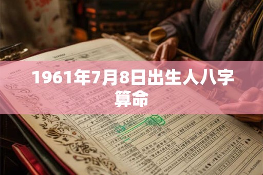 1961年7月8日出生人八字算命