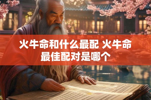 火牛命和什么最配 火牛命最佳配对是哪个