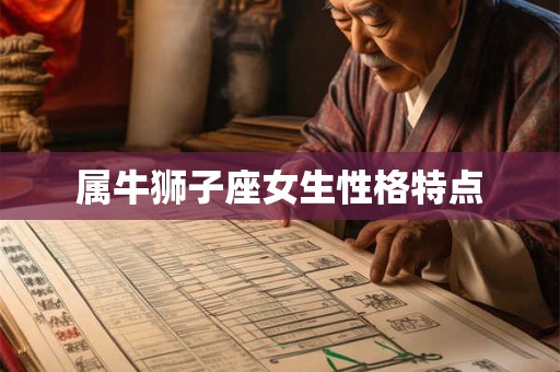 属牛狮子座女生性格特点 属牛狮子座女生性格特点