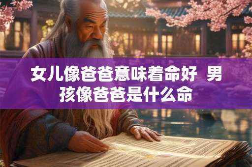 女儿像爸爸意味着命好 男孩像爸爸是什么命 女儿像爸爸意味着命好 男孩像爸爸是什么命