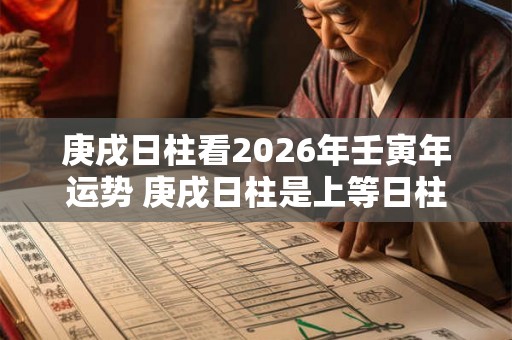 庚戌日柱看2026年壬寅年运势 庚戌日柱是上等日柱吗