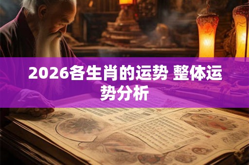 2026各生肖的运势 整体运势分析
