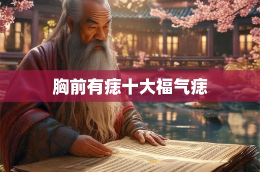 胸前有痣十大福气痣