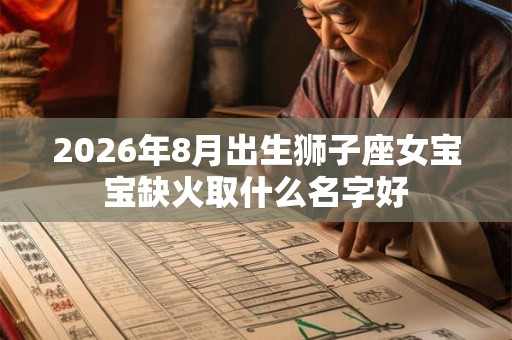 2026年8月出生狮子座女宝宝缺火取什么名字好