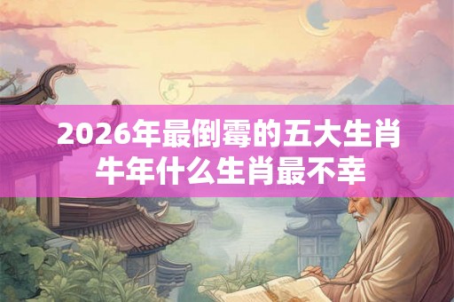 2026年最倒霉的五大生肖 牛年什么生肖最不幸