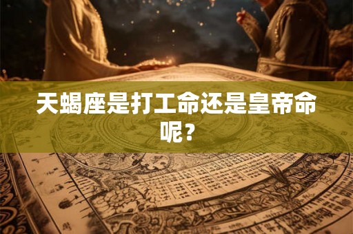天蝎座是打工命还是皇帝命呢？