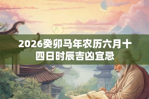 2026癸卯马年农历六月十四日时辰吉凶宜忌