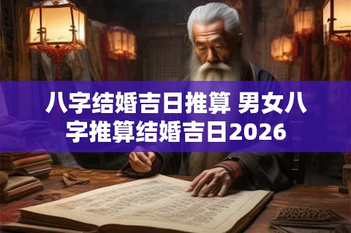 八字结婚吉日推算 男女八字推算结婚吉日2026