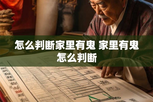 怎么判断家里有鬼 家里有鬼怎么判断