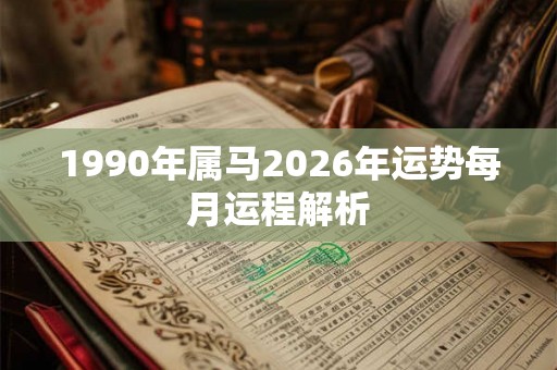 1990年属马2026年运势每月运程解析