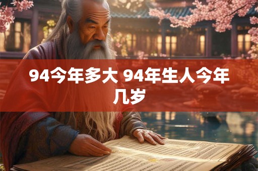 94今年多大 94年生人今年几岁 94今年多大 94年生人今年几岁