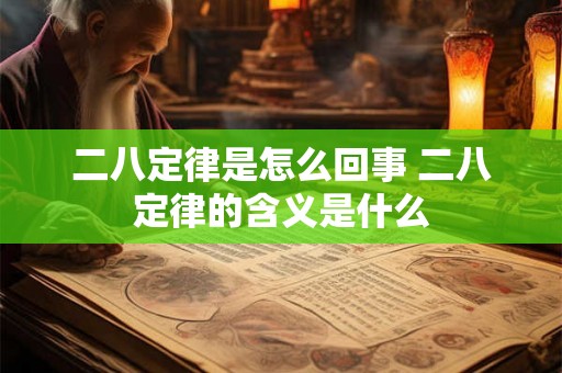 二八定律是怎么回事 二八定律的含义是什么 二八定律是怎么回事 二八定律的含义是什么