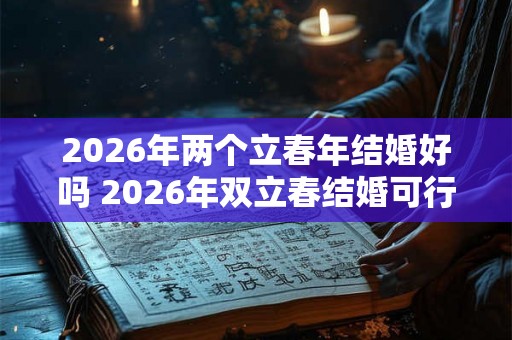 2026年两个立春年结婚好吗 2026年双立春结婚可行吗