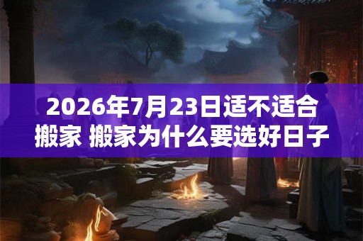 2026年7月23日适不适合搬家 搬家为什么要选好日子