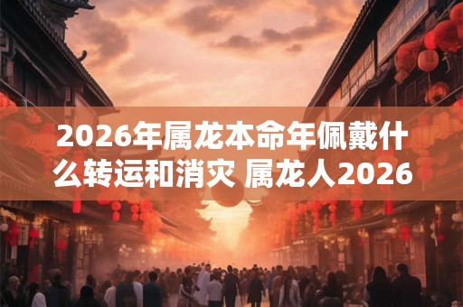 2026年属龙本命年佩戴什么转运和消灾 属龙人2026年适合哪些饰品