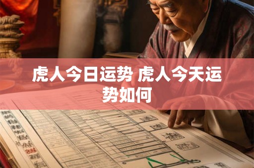 虎人今日运势 虎人今天运势如何