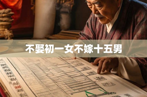 不娶初一女不嫁十五男 不娶初一女不嫁十五男