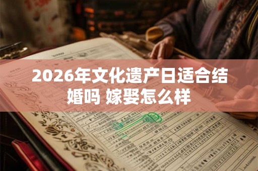 2026年文化遗产日适合结婚吗 嫁娶怎么样