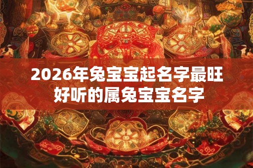 2026年兔宝宝起名字最旺 好听的属兔宝宝名字