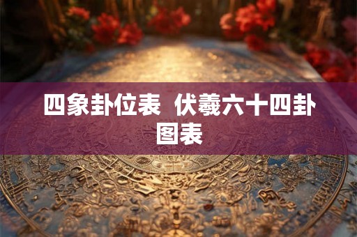 四象卦位表  伏羲六十四卦图表