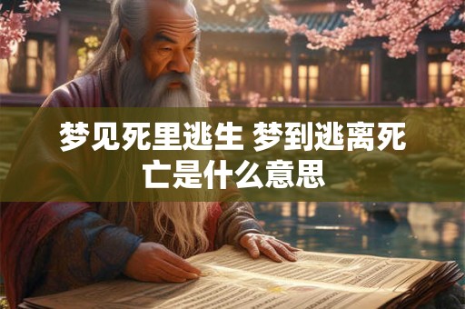 梦见死里逃生 梦到逃离死亡是什么意思