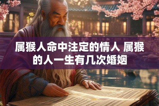 属猴人命中注定的情人 属猴的人一生有几次婚姻