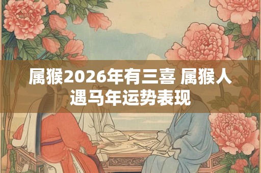 属猴2026年有三喜 属猴人遇马年运势表现 属猴2026年有三喜 属猴人遇马年运势表现