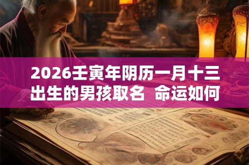 2026壬寅年阴历一月十三出生的男孩取名  命运如何